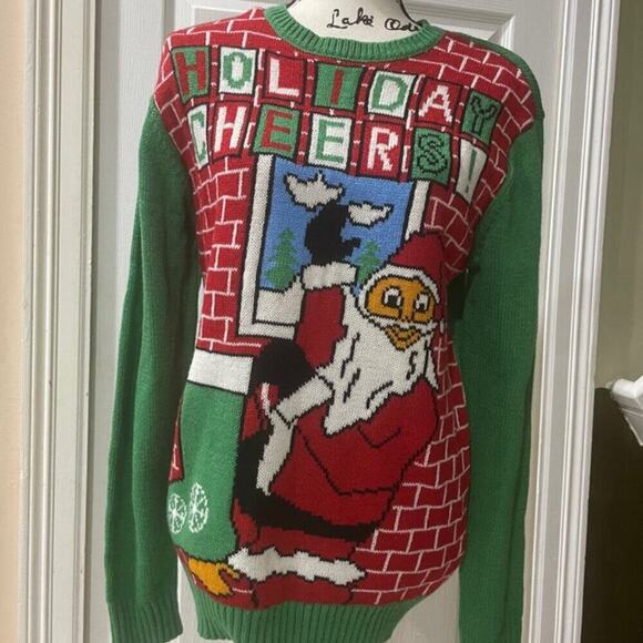 FOREVER 21 CHRISTMAS UGLY SWEATER MEN HOLIDAYS CHEERS ! Sz S kawaii Holidays - Picture 14 of 16